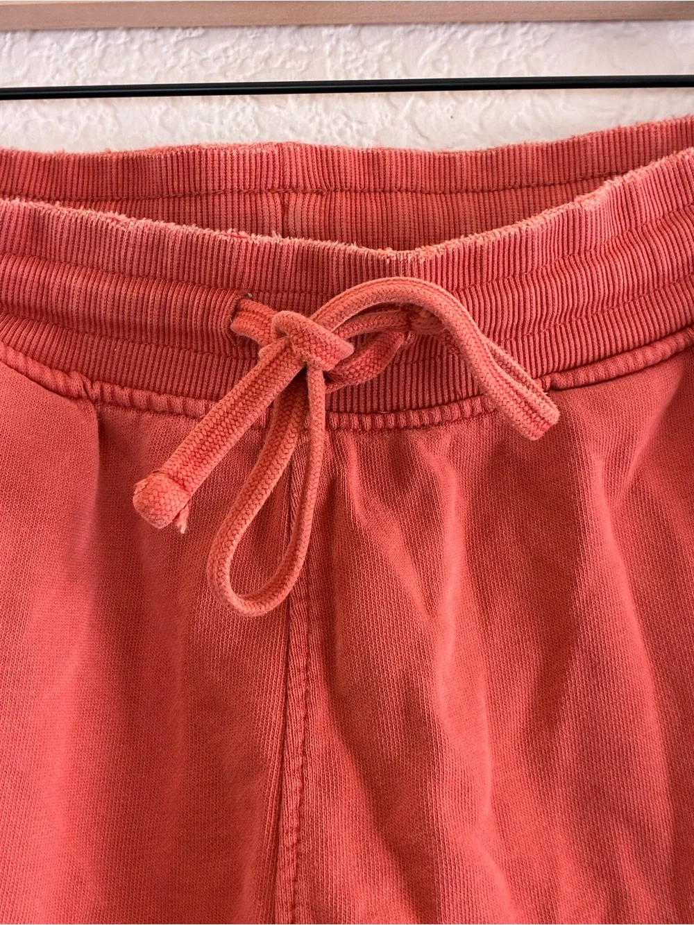 Zara | Washed effect jogging shorts cotton in russet brick orange size medium